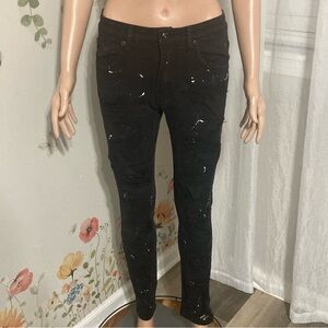 Sz 30x30 M Society Distressed Black Denim Jeans